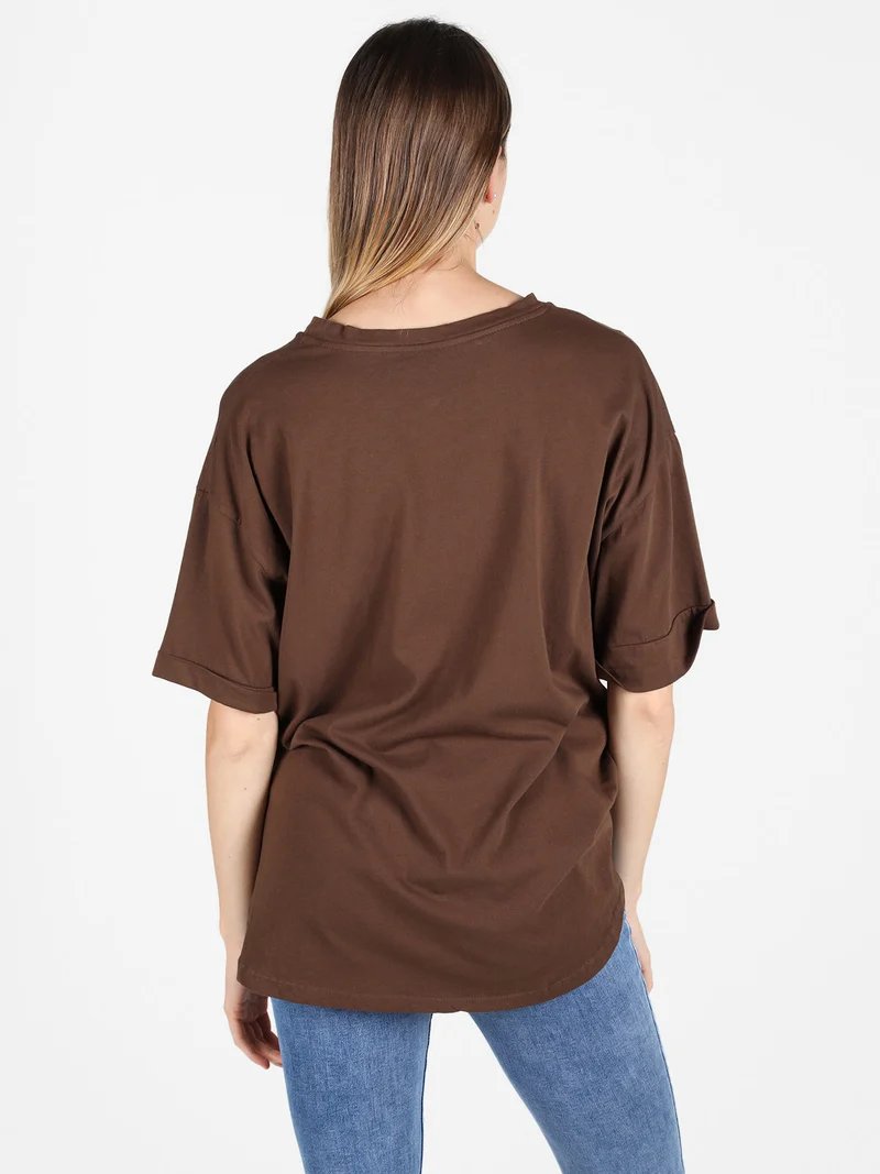 Maxi t-shirt donna oversize - moro