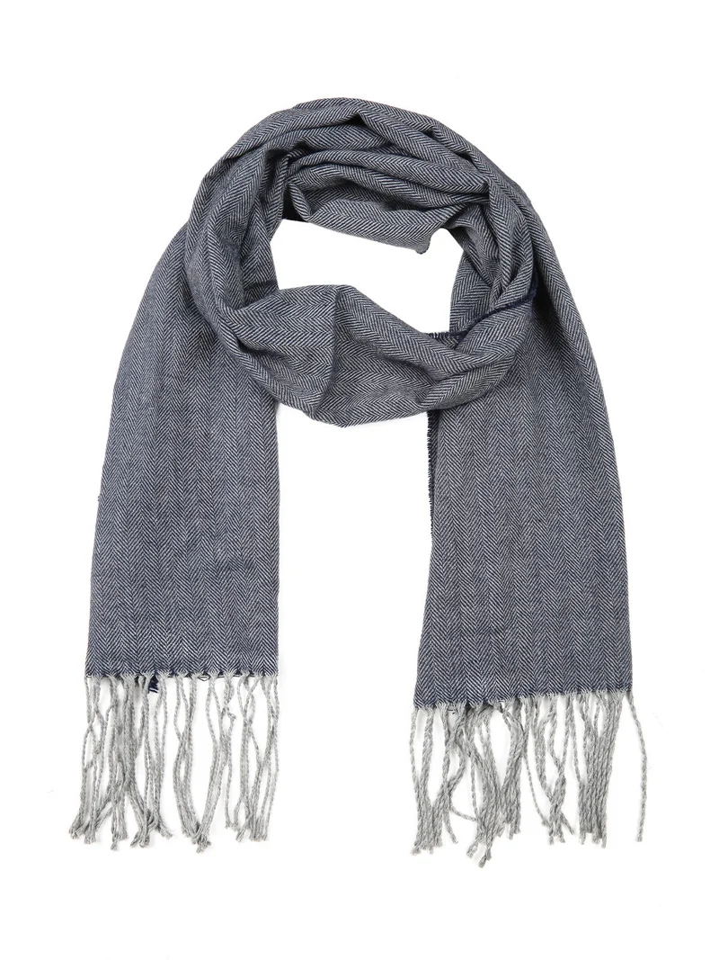 Sciarpa uomo con frange - blu