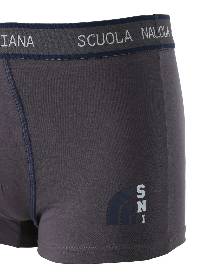 Boxer uomo in cotone stretch - grigio scuro