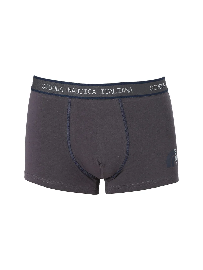 Boxer uomo in cotone stretch - grigio scuro