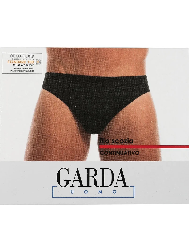 Slip uomo in cotone filo di scozia - nero