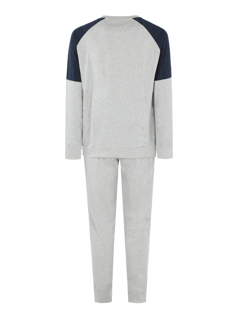Pigiama da uomo in cotone interlock - grigio