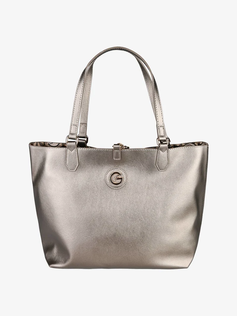 Borsa tote donna reversibile con pochette - bronzo