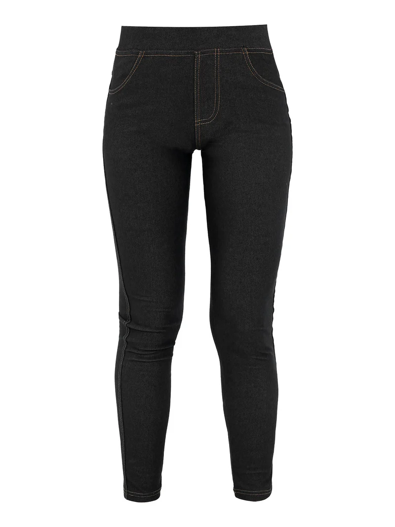 Jeggings donna con interno felpato - nero