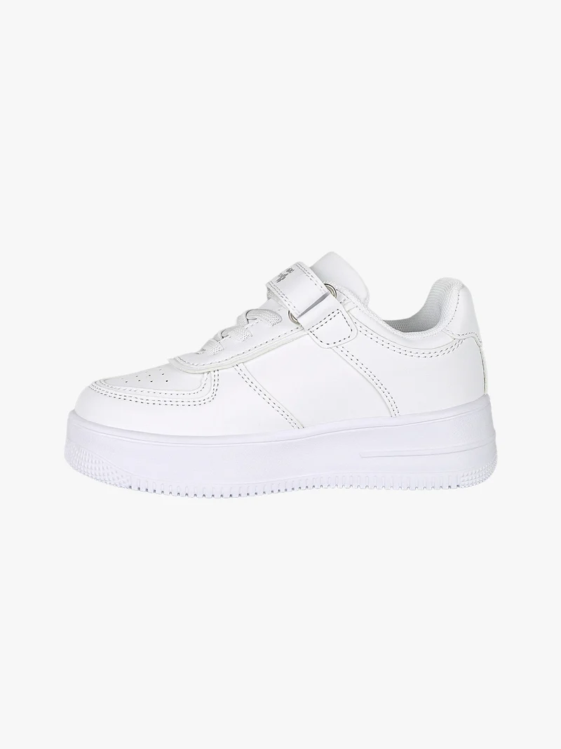 Sneakers da bambina con cinturino a strappo - bianco