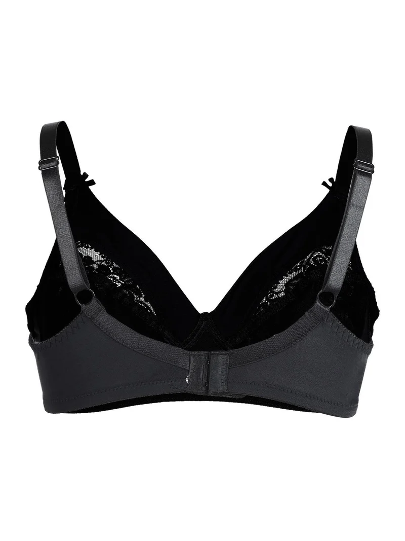 Reggiseno senza ferretto modello peonia - nero