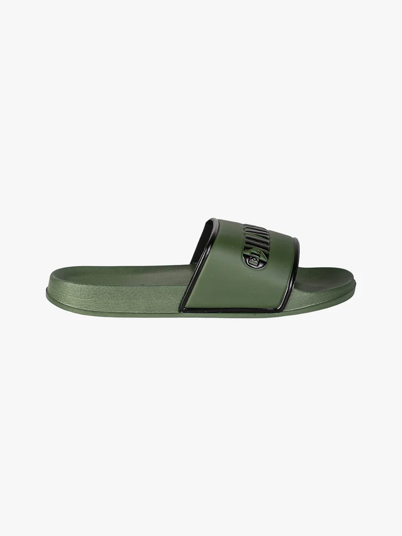 Ciabatte da uomo in gomma con fascia larga - verde