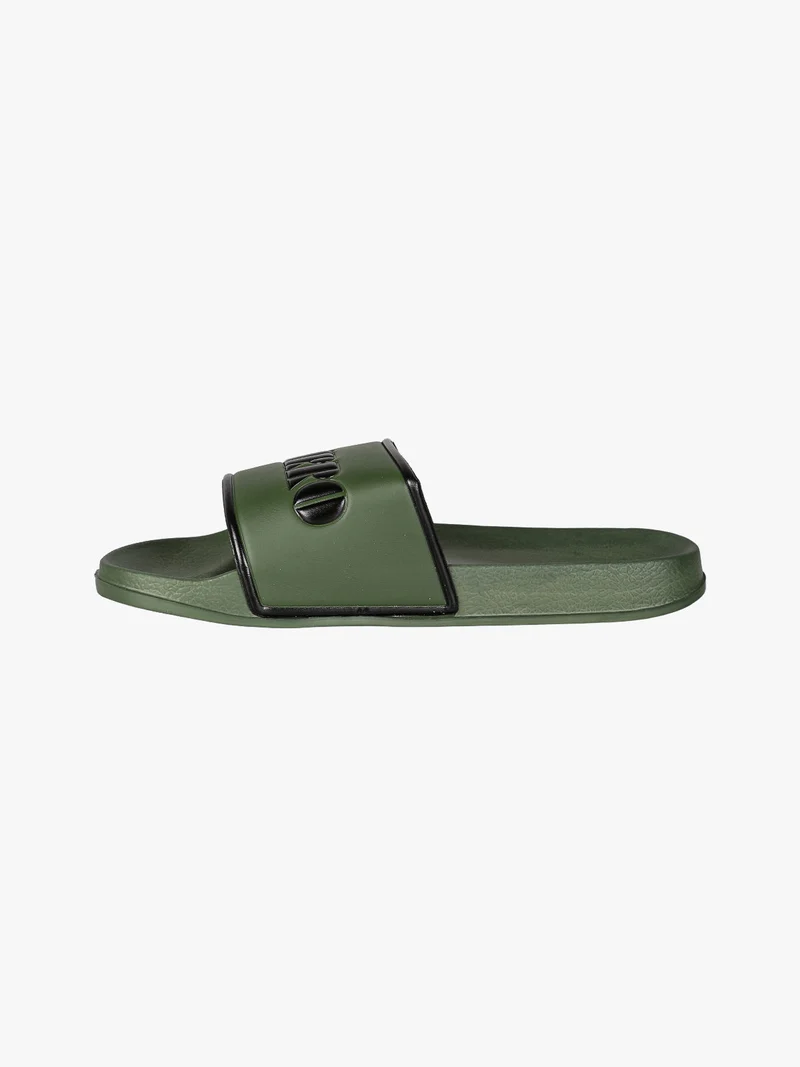 Ciabatte da uomo in gomma con fascia larga - verde