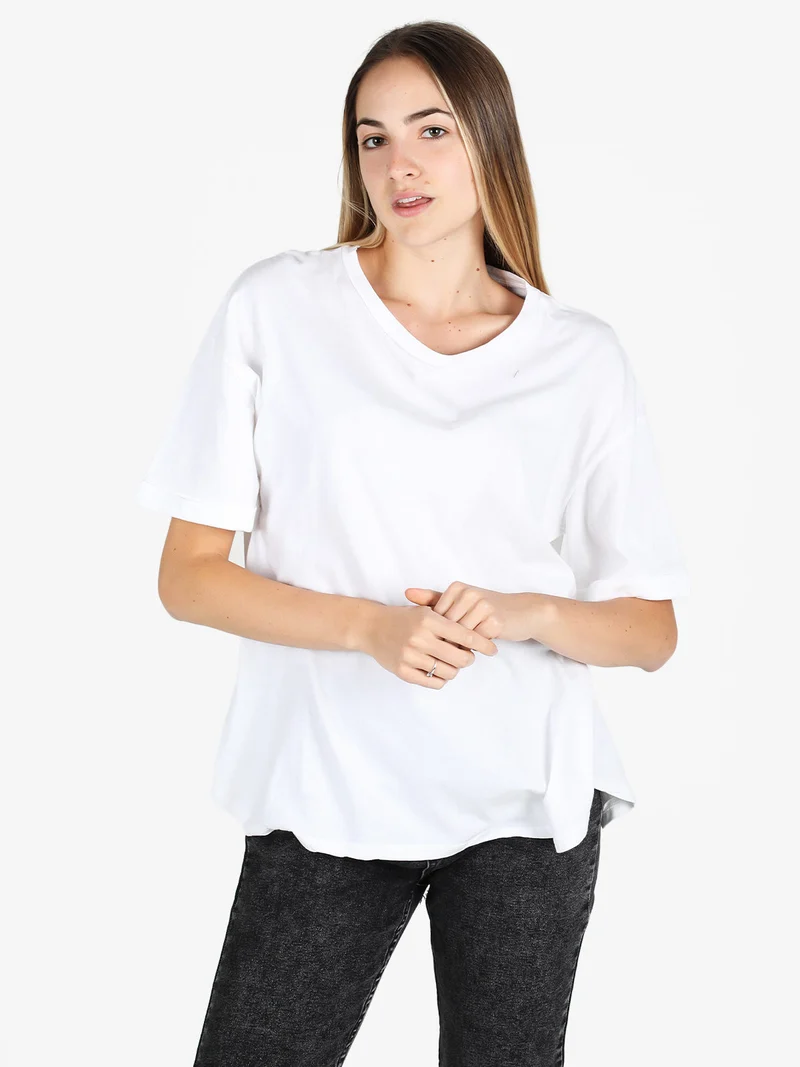 Maxi t-shirt donna oversize - bianco