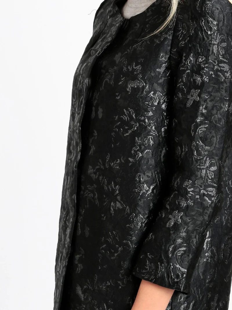 Cappotto donna con manica a 3/4 - nero