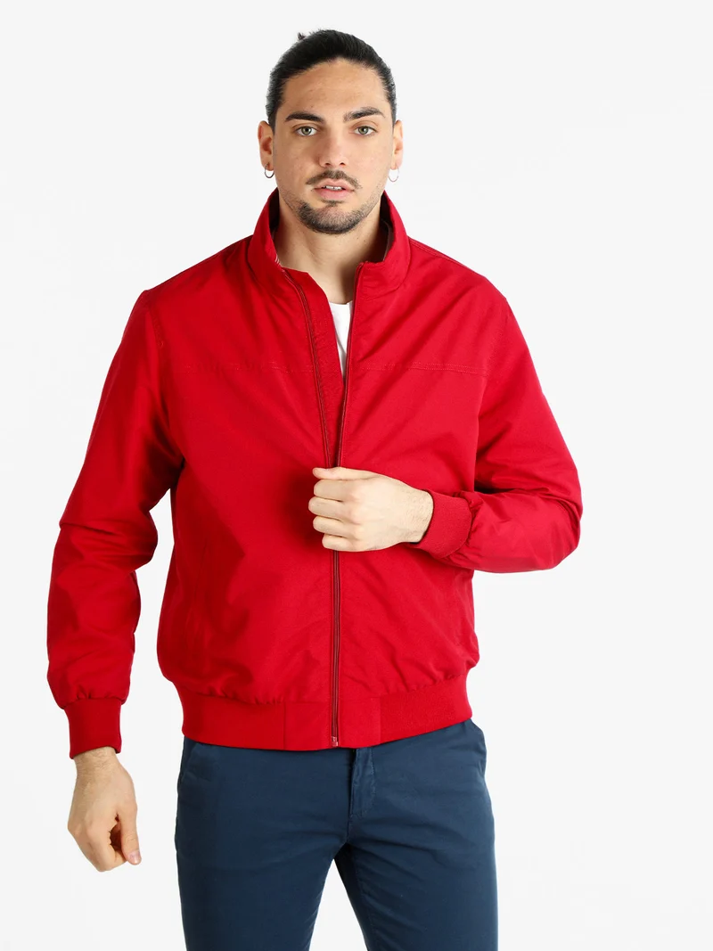 Giacca a vento da uomo - rosso