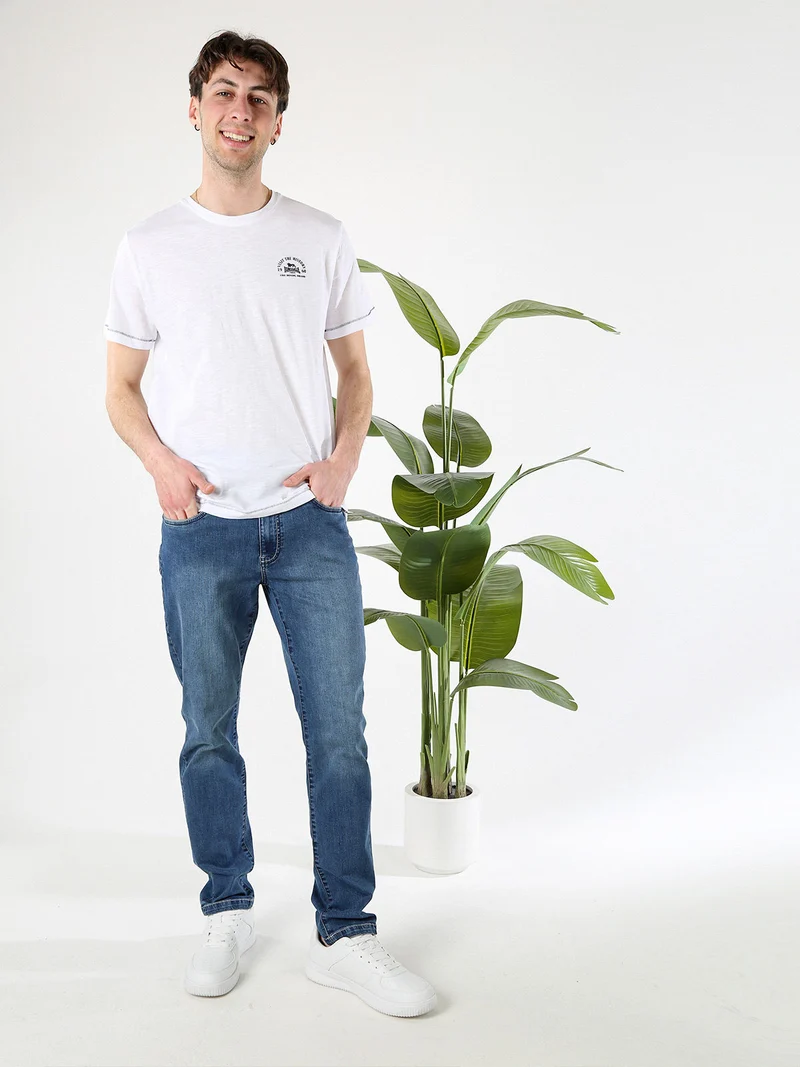 T-shirt da uomo in cotone - bianco