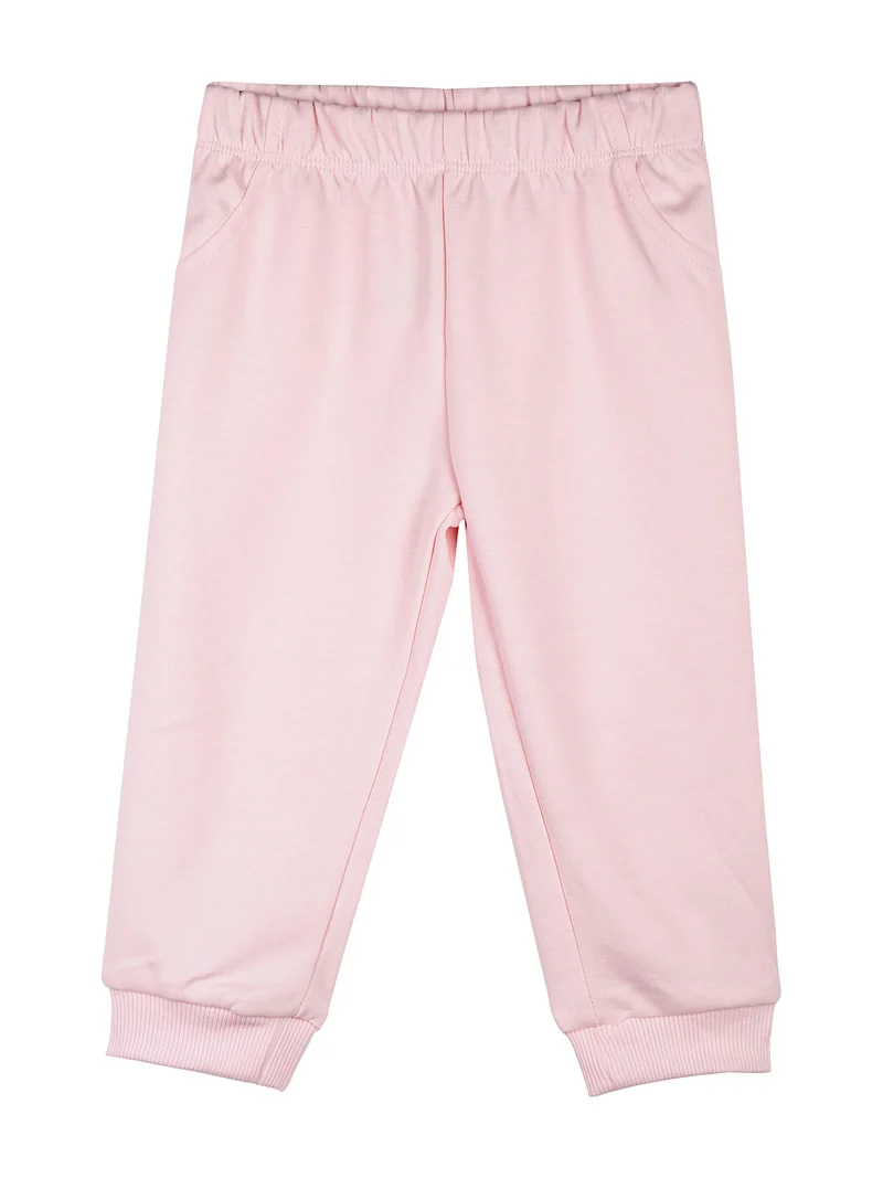 Completo da neonata 3 pezzi con cappuccio e zip - rosa