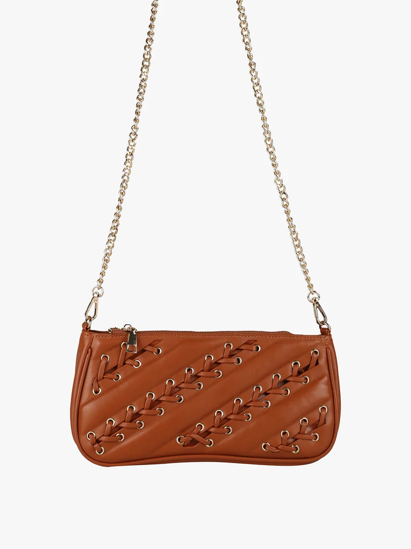 Borsa donna con intrecci - marrone