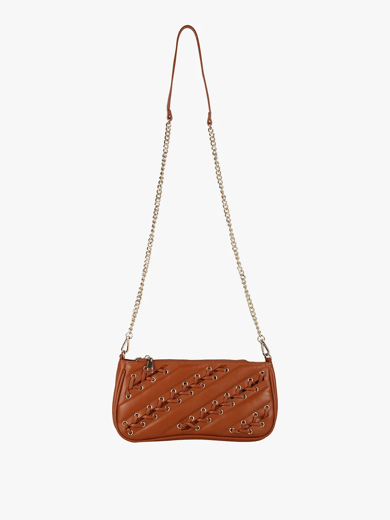 Borsa donna con intrecci - marrone