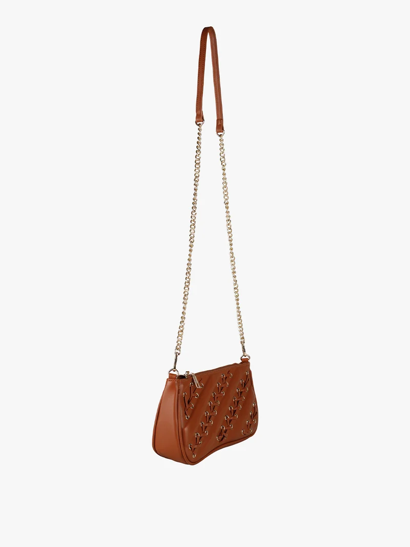 Borsa donna con intrecci - marrone