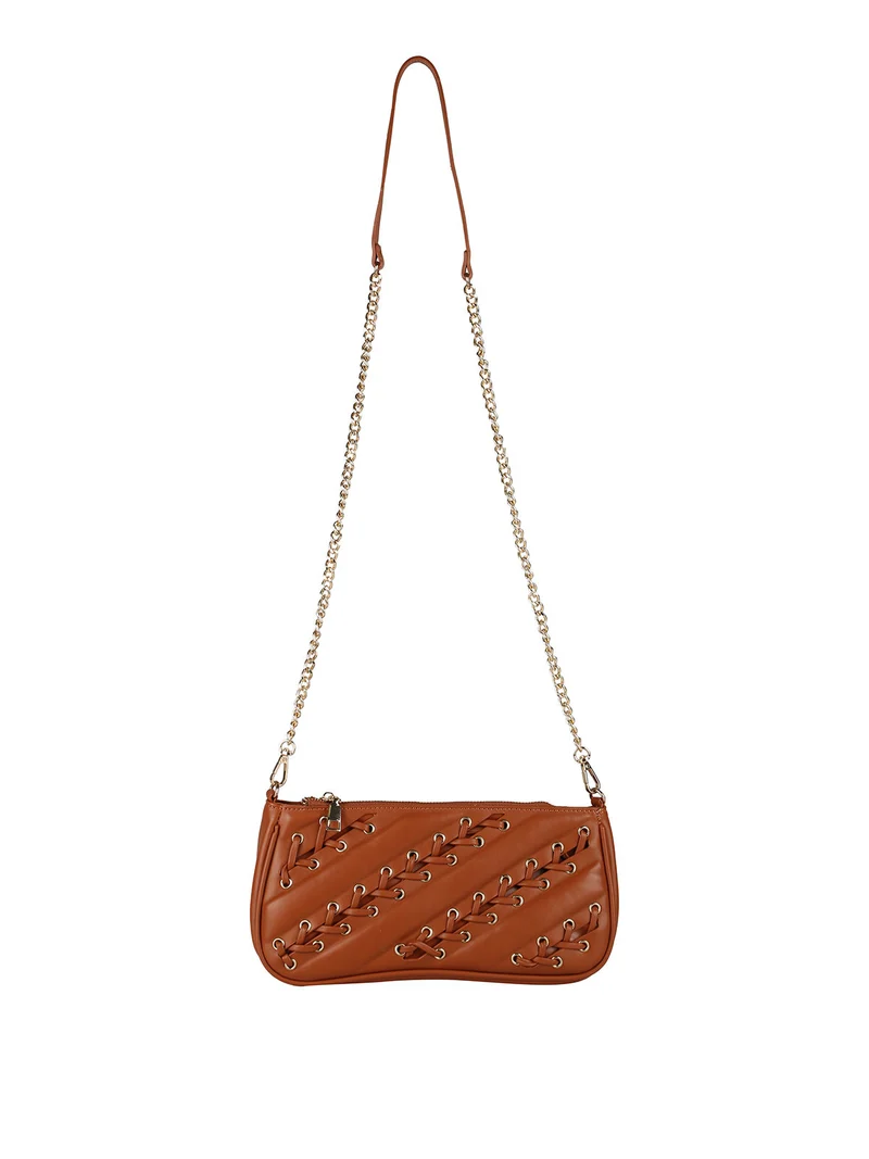 Borsa donna con intrecci - marrone