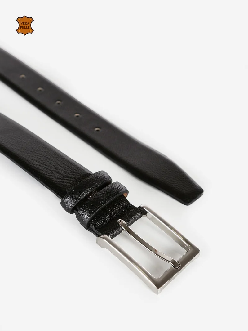 Cintura uomo in pelle - nero