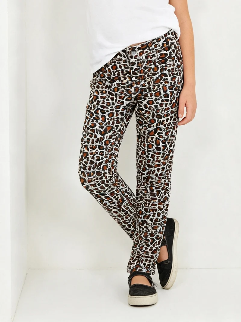 Pantaloni maculati da bambina - multicolore