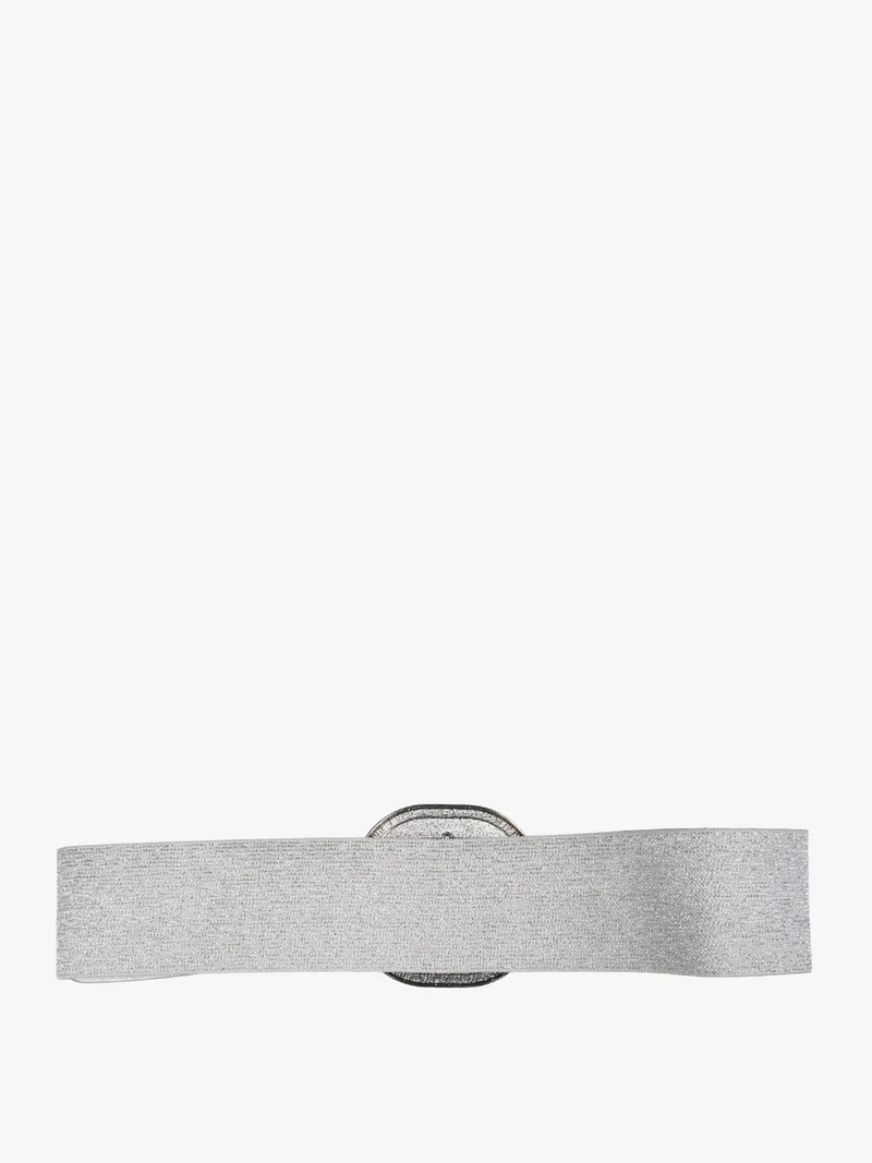 Cintura elastica da donna con fibbia - argento