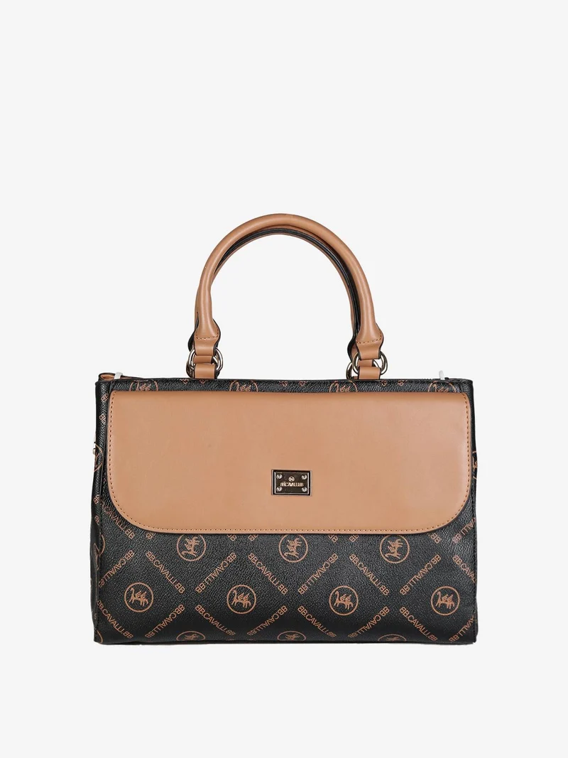 Borsa donna rigida a tracolla rettangolare - nero