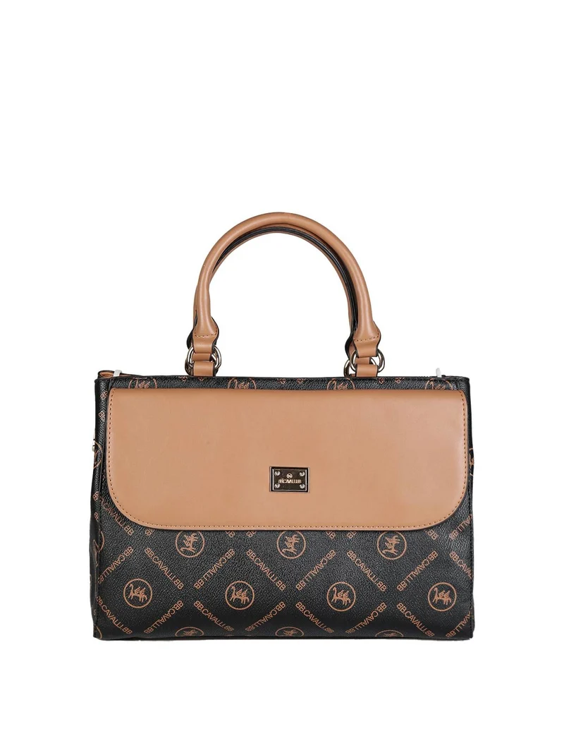 Borsa donna rigida a tracolla rettangolare - nero