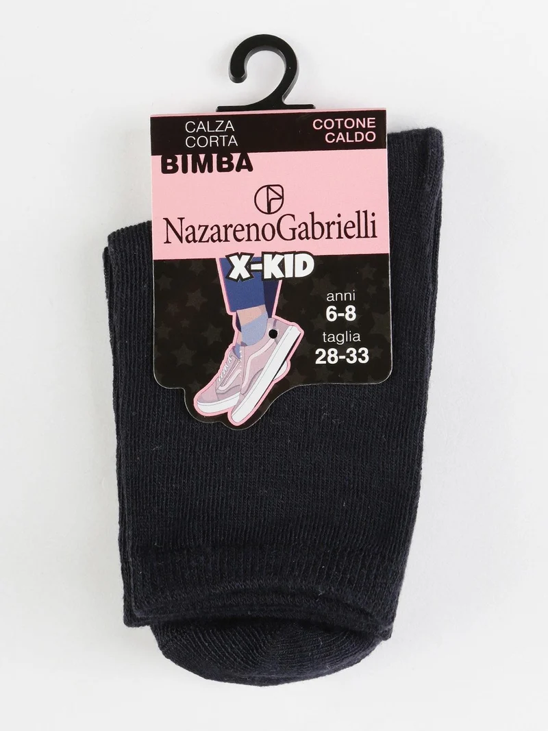 Calze corte in caldo cotone - blu scuro