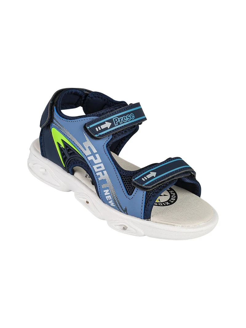 Sandali da ragazzo con luci e strappi - blu scuro