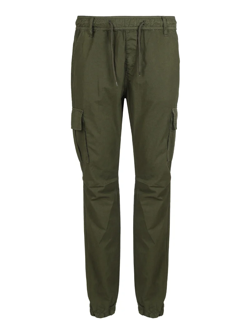 Pantaloni da uomo con tasconi e coulisse - militare