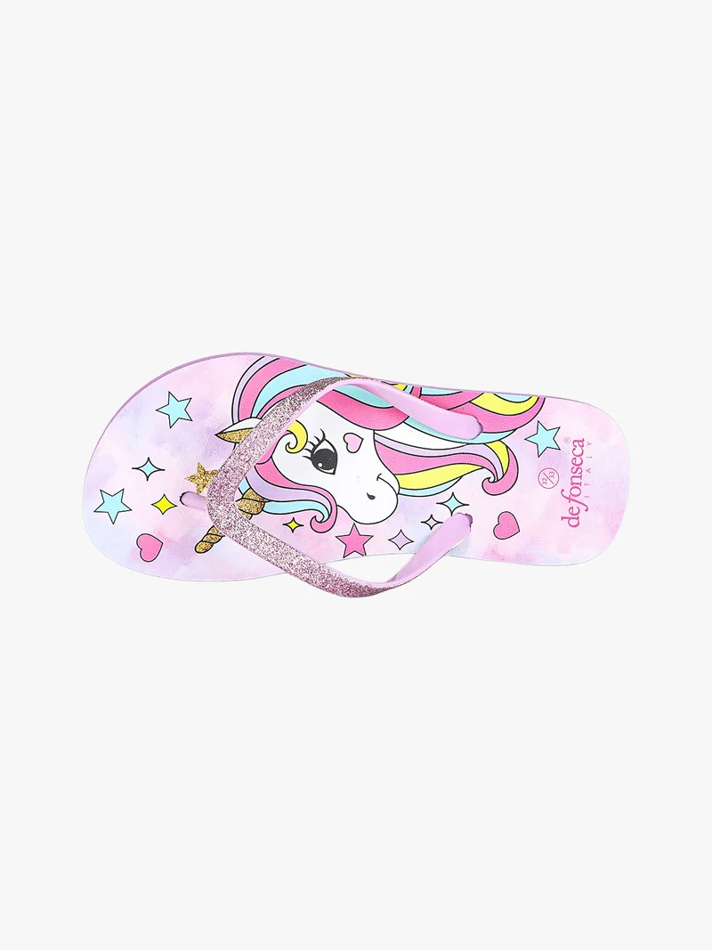 Infradito unicorno da bambina in gomma - lilla