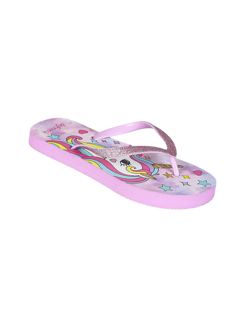 Infradito unicorno da bambina in gomma - lilla