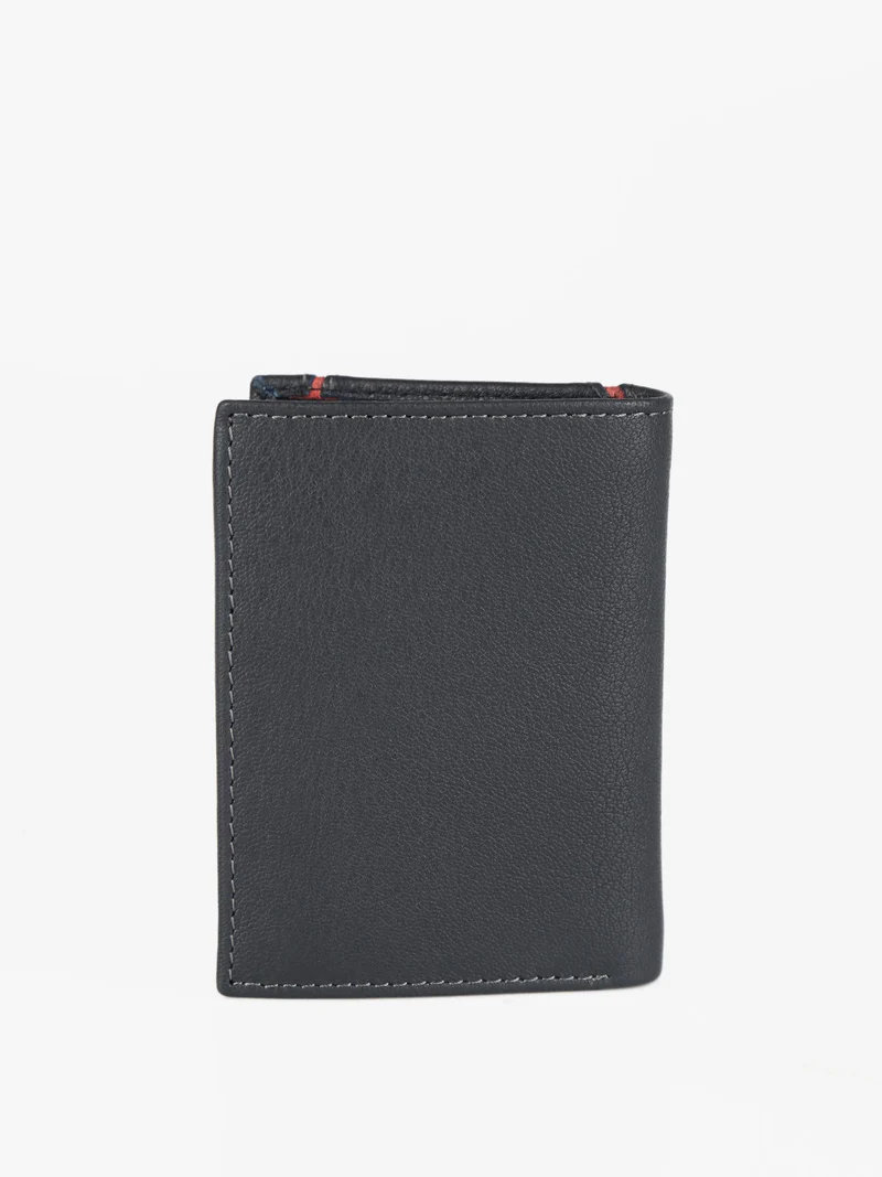 Portafoglio verticale in pelle da uomo - blu