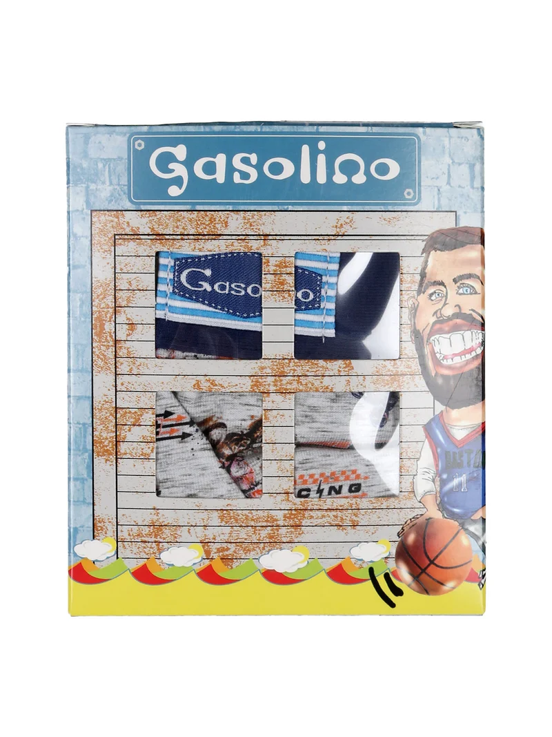Boxer da bambino in cotone con stampe - jeans