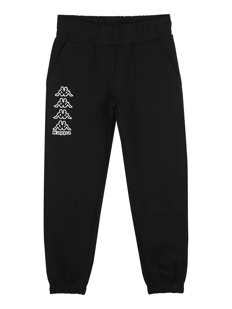 Completo tuta da ragazza con felpa cropp e pantaloni in cotone - nero