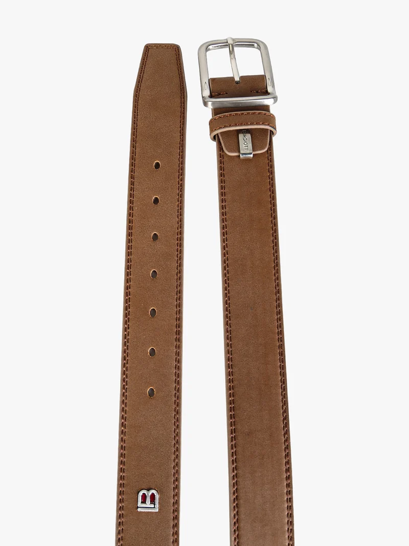 Cintura da uomo con fodera in pelle - taupe