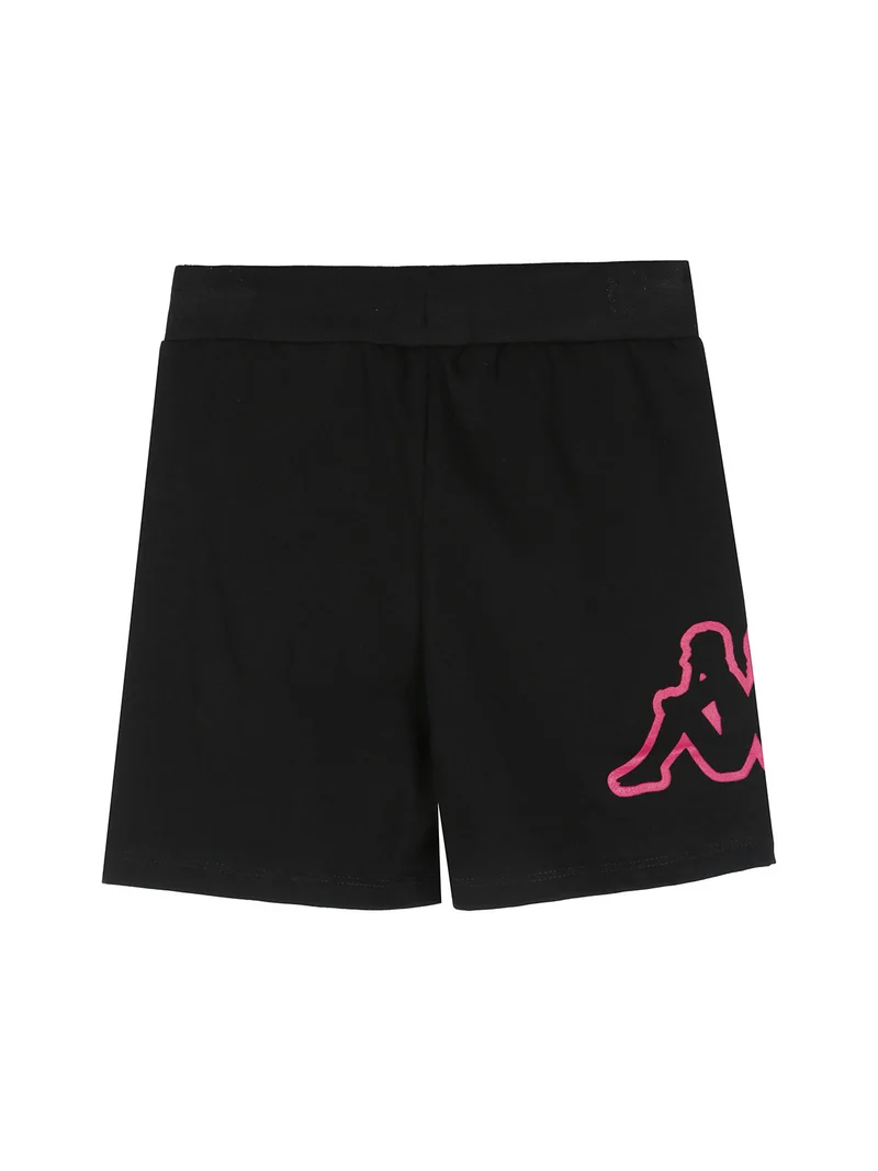 Completo corto da bambina in cotone con t-shirt e shorts - turchese