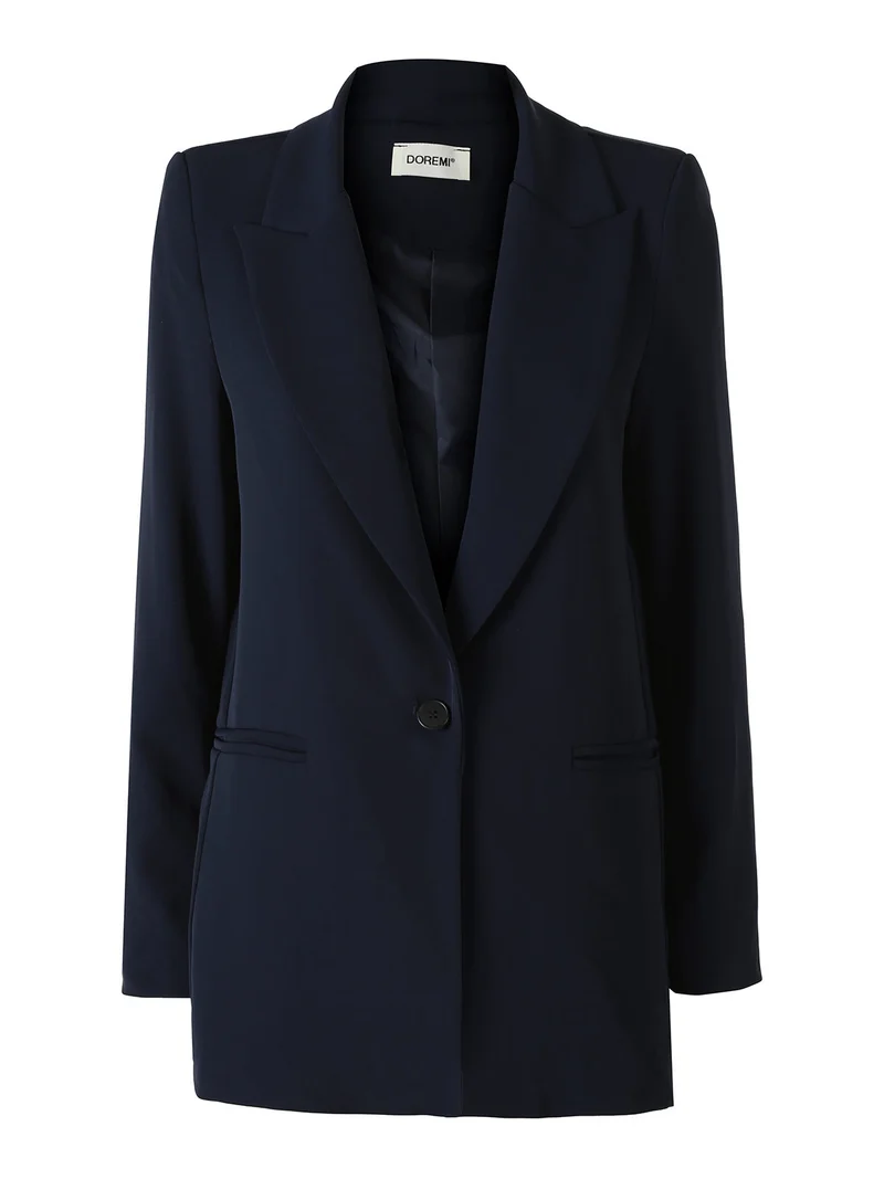 Completo elegante da donna con giacca e pantaloni - blu scuro