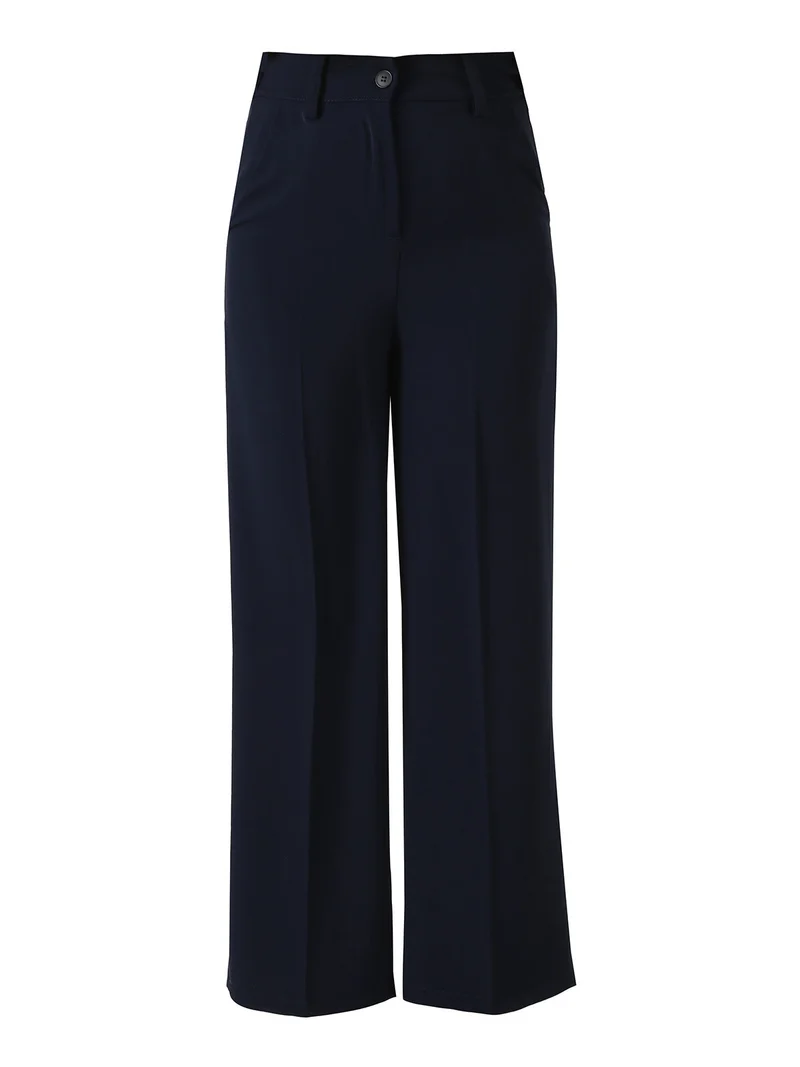 Completo elegante da donna con giacca e pantaloni - blu scuro
