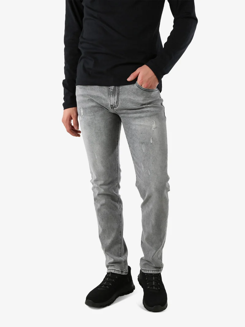 Jeans da uomo slim fit - grigio