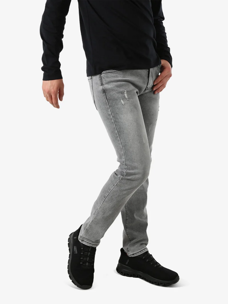 Jeans da uomo slim fit - grigio