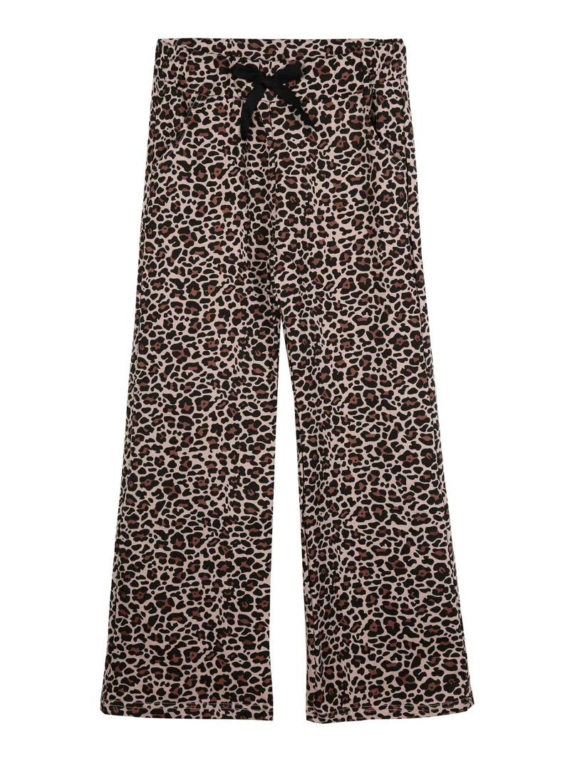 Pantaloni da bambina maculati a zampa - fango