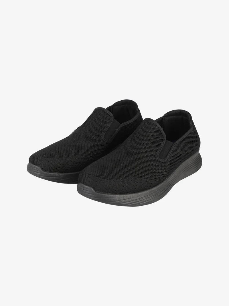 Sneakers uomo slip on in tessuto - nero