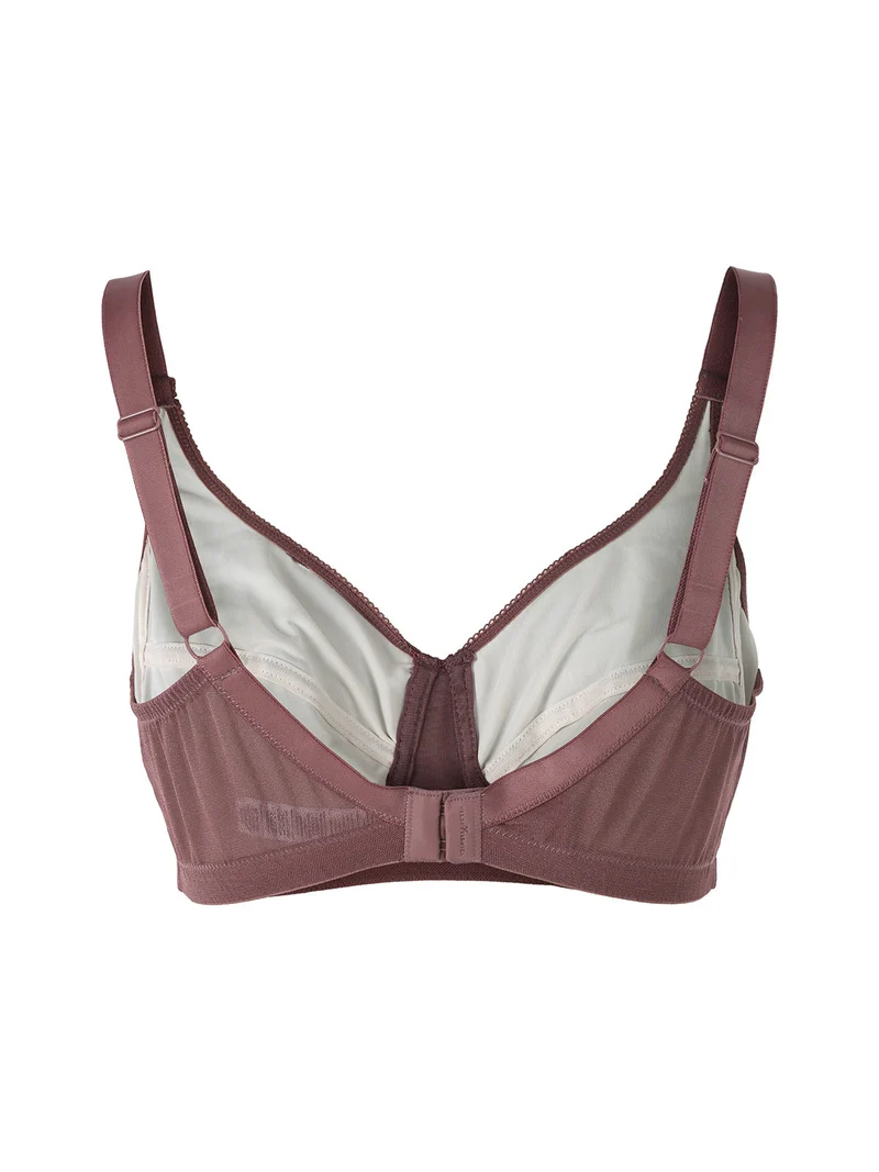 DR10D Reggiseno donna francese senza ferretto coppa D - bordeaux