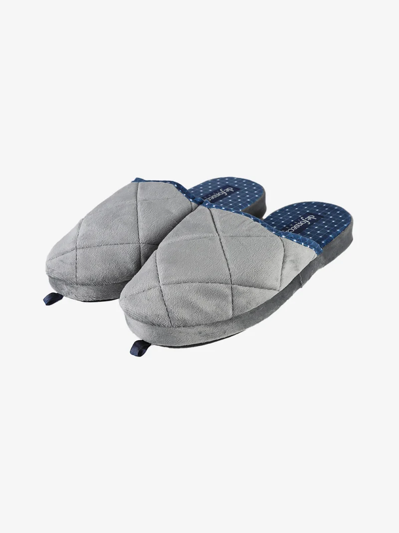 Pantofole da uomo in tessuto - grigio