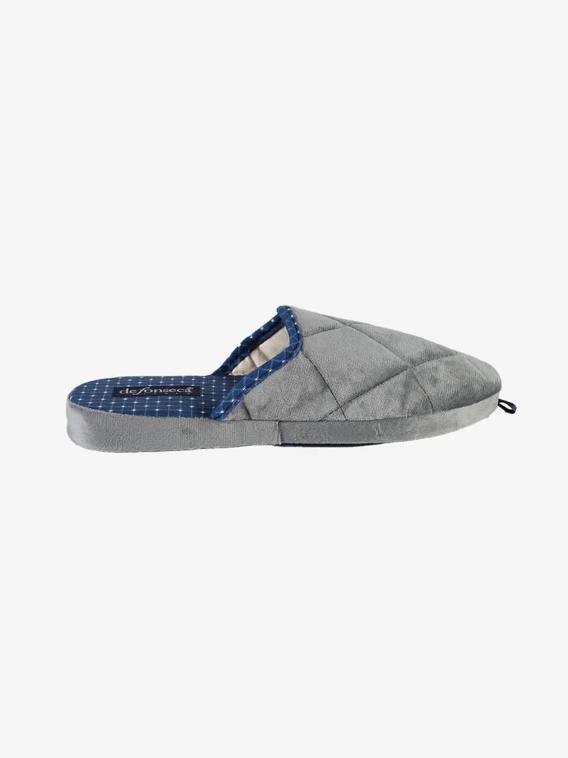 Pantofole da uomo in tessuto - grigio