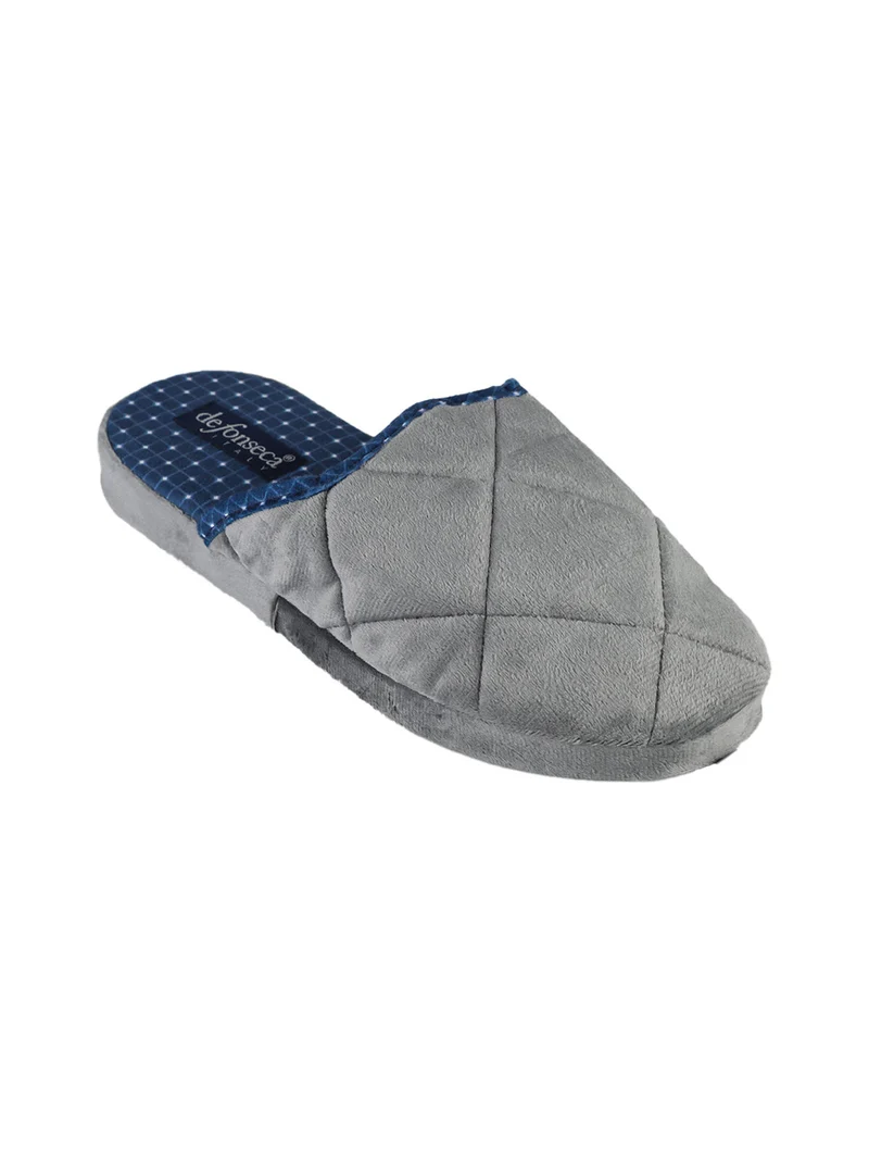 Pantofole da uomo in tessuto - grigio