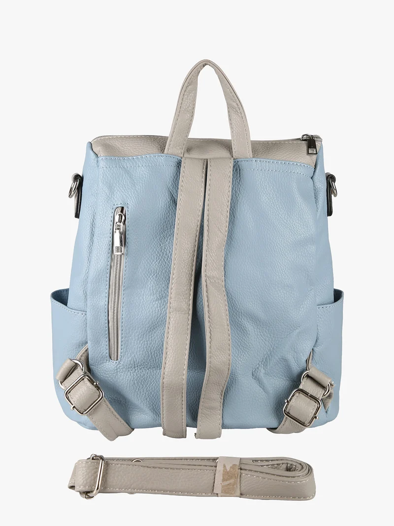 Zaino donna in ecopelle - azzurro