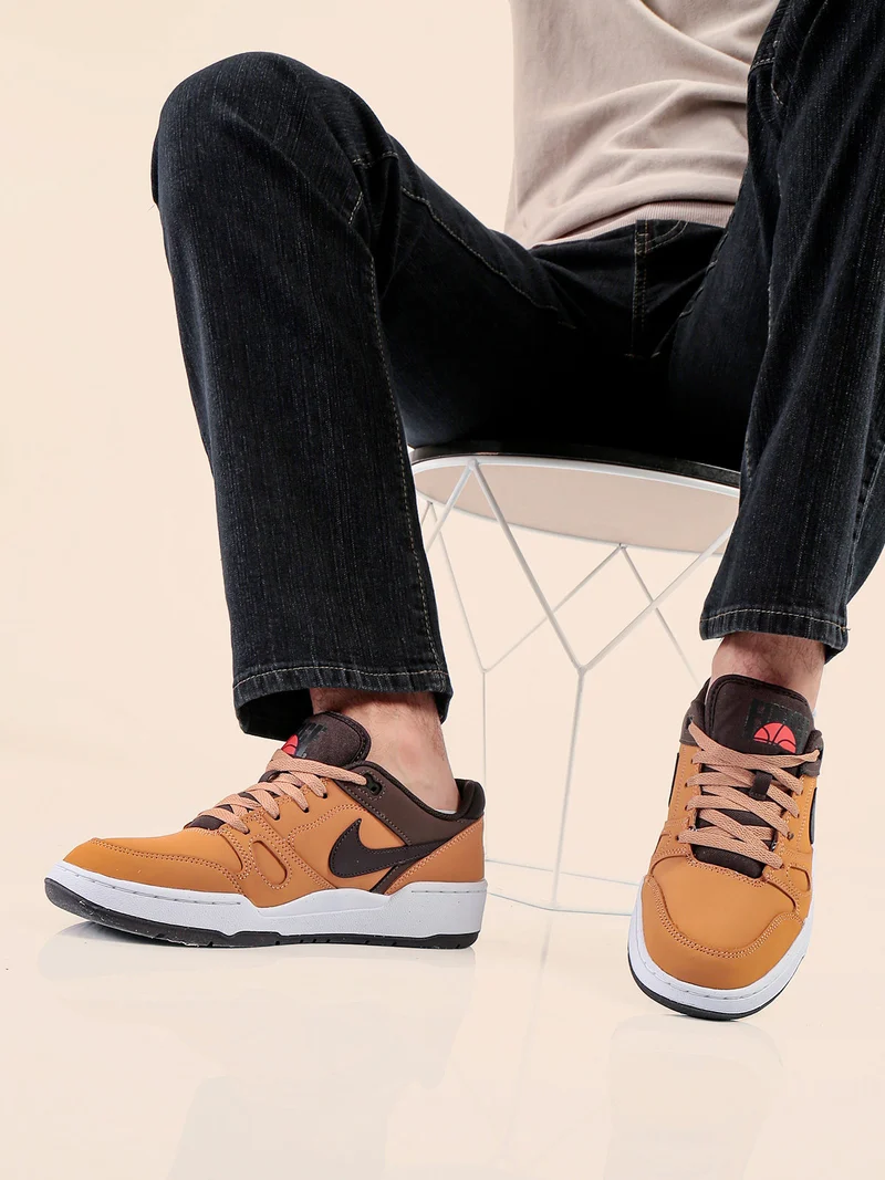 Full Force Low Premium Sneakers in pelle da uomo - cammello