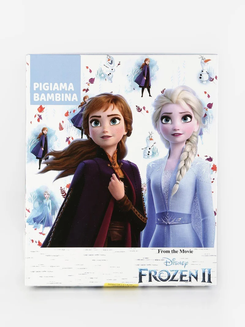 Pigiama corto bambina Anna E Elsa - azzurro