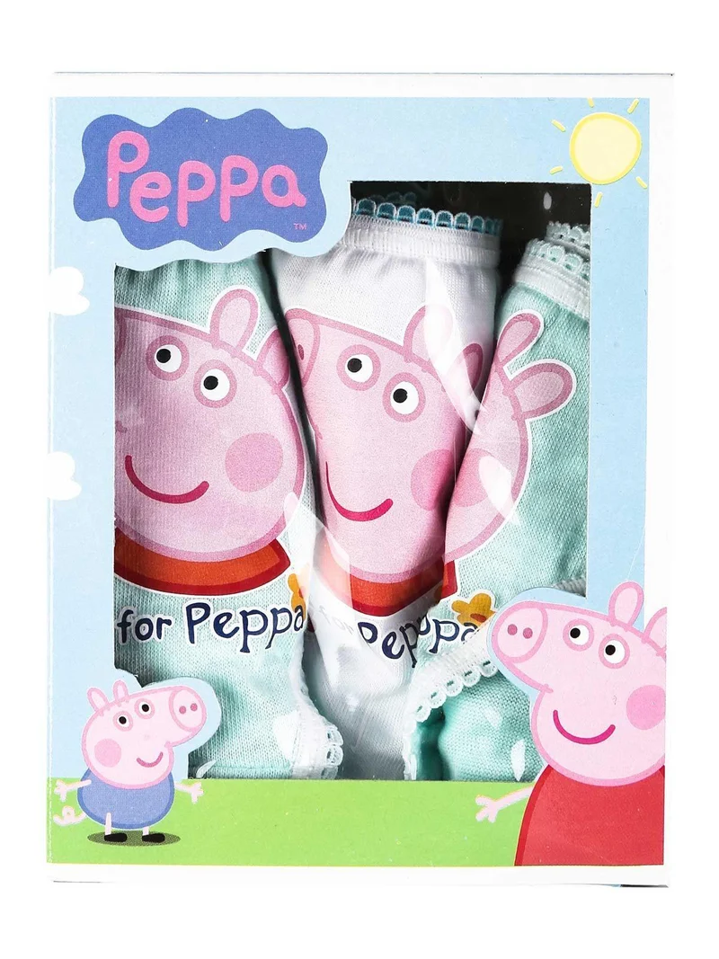 Tris slip bambina con stampa - acqua marina